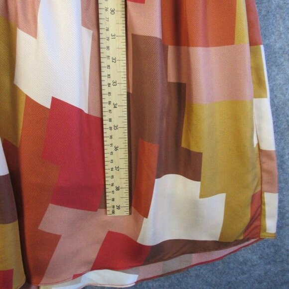 Where Mountains Meet Midi Dress Open Back S Silk Asymmetric Red Art To Wear 212 - Picture 4 of 13